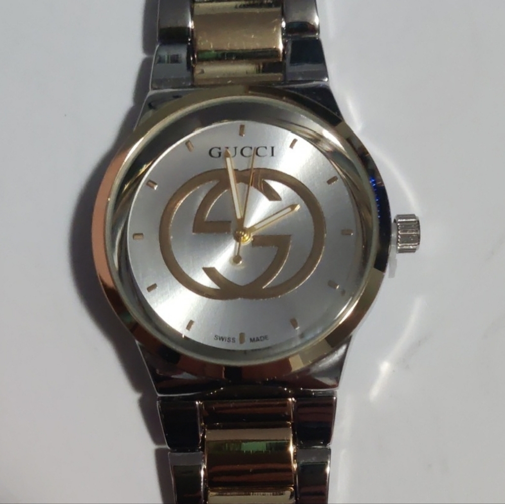 Gucci Two-Tone Silver and Gold Timepiece